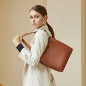 Bolsa Tote Feminina de Couro Genuíno