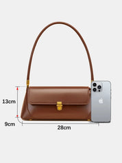 Bolsa Baguete Feminina de Couro com Estilo Francês