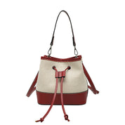 Bolsa Bucket Feminina com Alça Ajustável e Fecho de Cordão