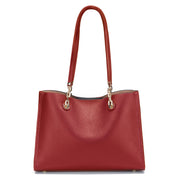 Bolsa Tote Feminina de Couro Azul Luxuosa