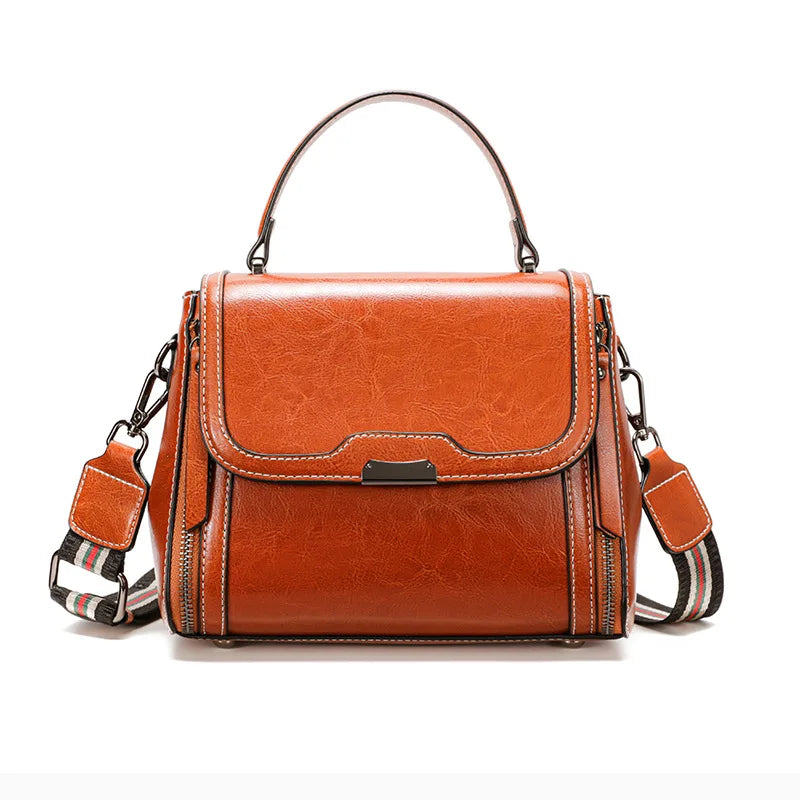 Bolsa Tiracolo de Couro Genuíno Feminina Elegante