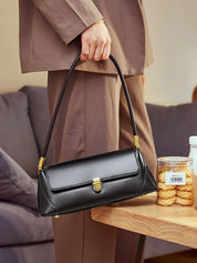 Bolsa Baguete Feminina de Couro com Estilo Francês