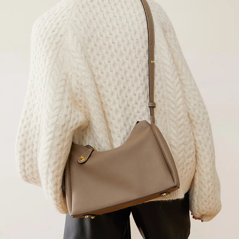 Bolsa Crossbody Vintage Feminina - Grande Capacidade e Estilo Clássico