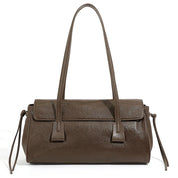 Bolsa Baguete de Couro Genuíno Feminina Luxo