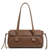 Bolsa Baguete de Couro Genuíno Feminina Luxo