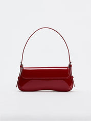 Bolsa Baguette Vermelha Elegante de Ombro