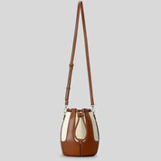 Bolsa Bucket Feminina Casual em PU Folheado a Ouro