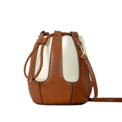 Bolsa Bucket Feminina Casual em PU Folheado a Ouro