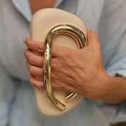 Bolsa Clutch Folheada a Ouro para Festa