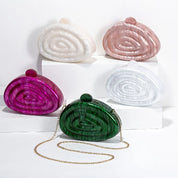 Bolsa Clutch Acrílica com Corrente Elegante