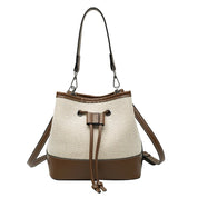 Bolsa Bucket Feminina com Alça Ajustável e Fecho de Cordão